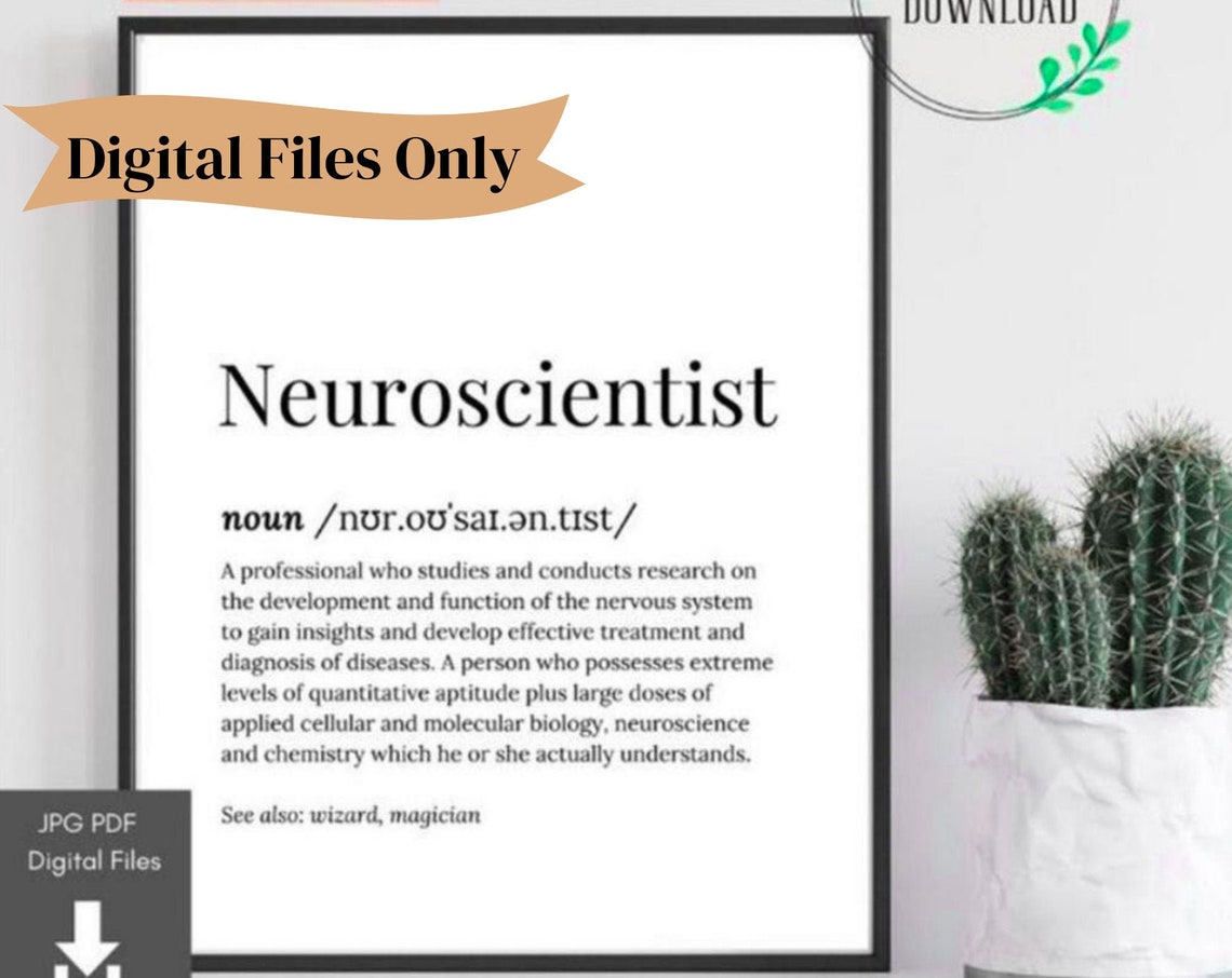 Neuroscientist Funny Dictionary Definition Graduation Gift Poster