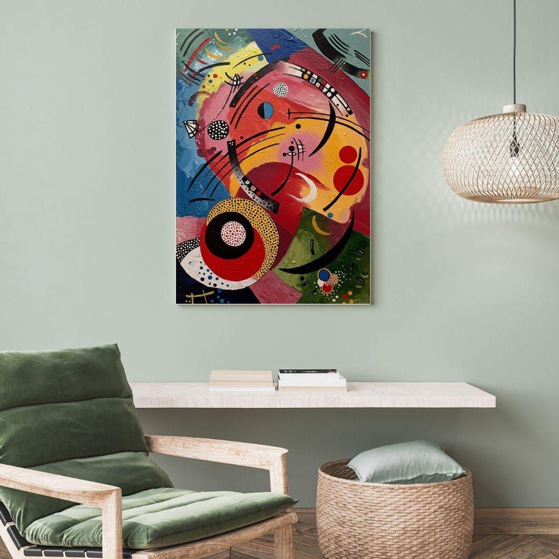 Bold Abstract Circles Arcs And Curves Colorful Modern Poster - Image 5