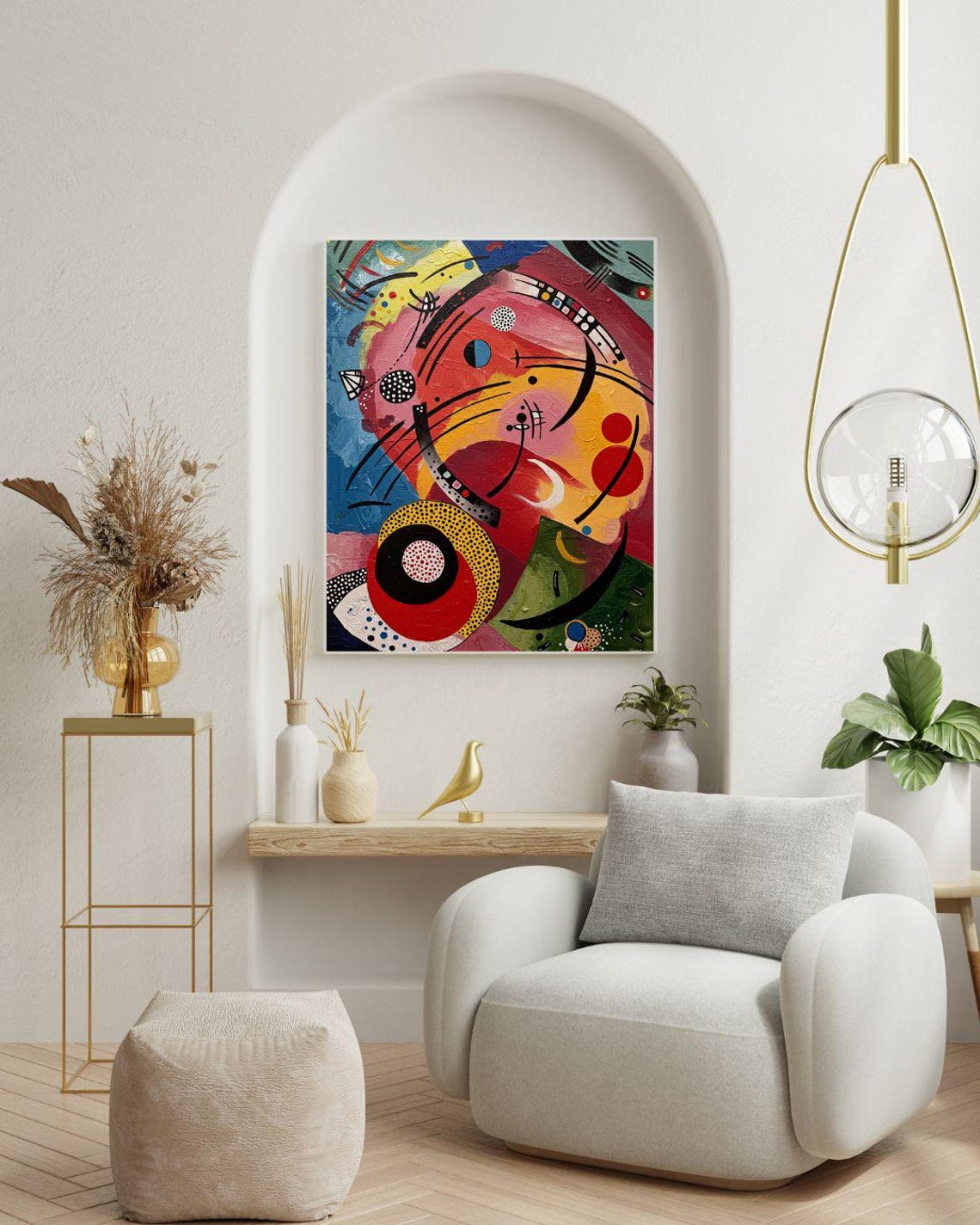 Bold Abstract Circles Arcs And Curves Colorful Modern Poster - Image 4