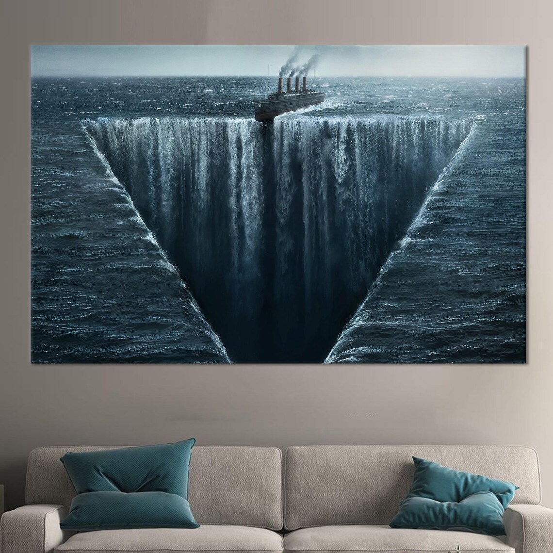 Halloween Decor Art Sea Canvas Wedding Wall Hanging Ship Modern Gift Personalized For Mom