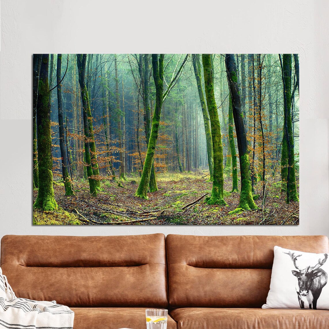 Forest Tree Landscape Art Print, Nature Wall Decor