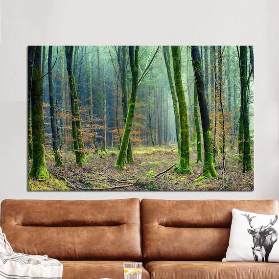 Forest Tree Landscape Art Print, Nature Wall Decor