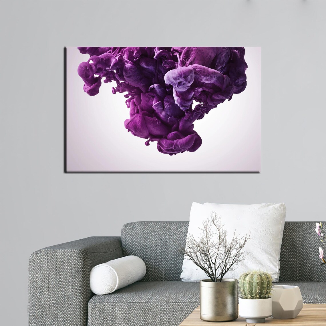 Abstract Art Purple Wall Hanging, Gift For Her