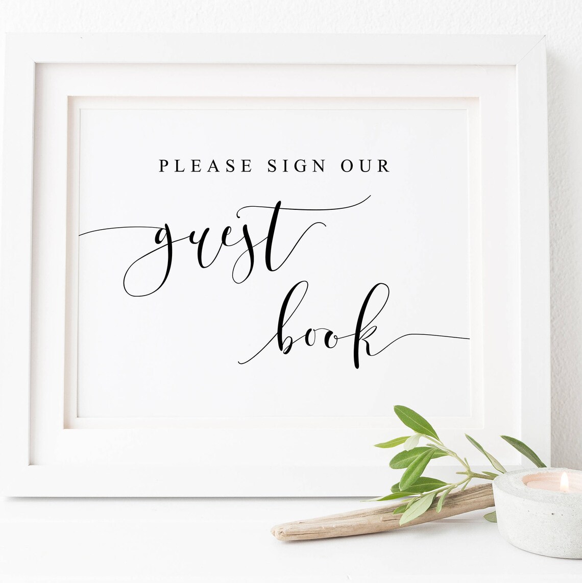 Please Sign Our Guestbook Wedding Guest Book Sign, Poster