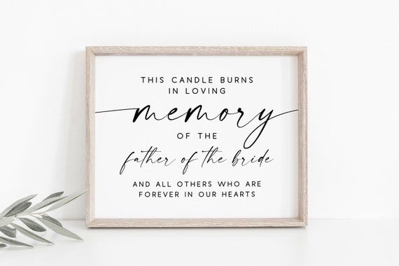 This Candle Burns Sign In Loving Memory Art Print