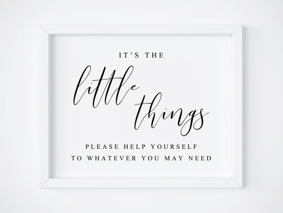 Its The Little Things, Bathroom Sign Art Print