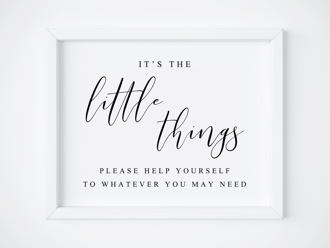 Its The Little Things, Bathroom Sign Art Print