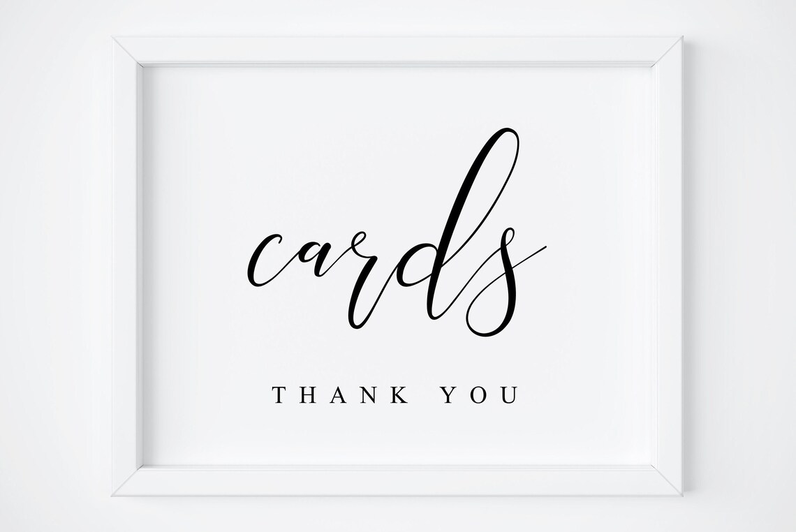 Wedding Cards And Gifts Sign, Reception Decor Print