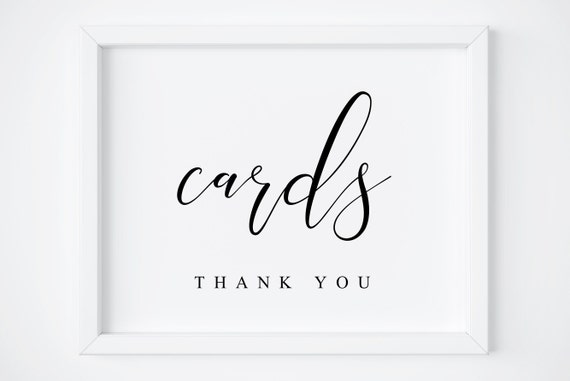 Wedding Cards And Gifts Sign, Reception Decor Print