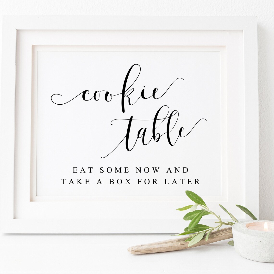 Cookie Table Sign, Wedding Dessert Bar Art Print
