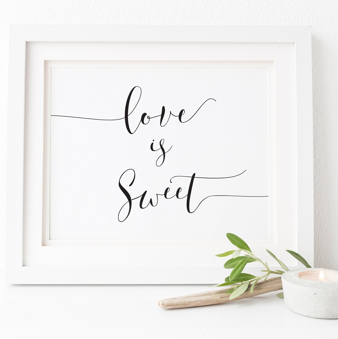 Love Is Sweet Treat Sign Wedding Decor Poster