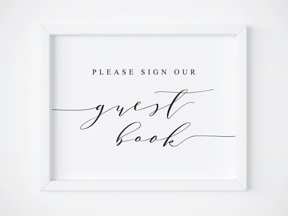 Please Sign Our Guest Book Wedding Guestbook Sign