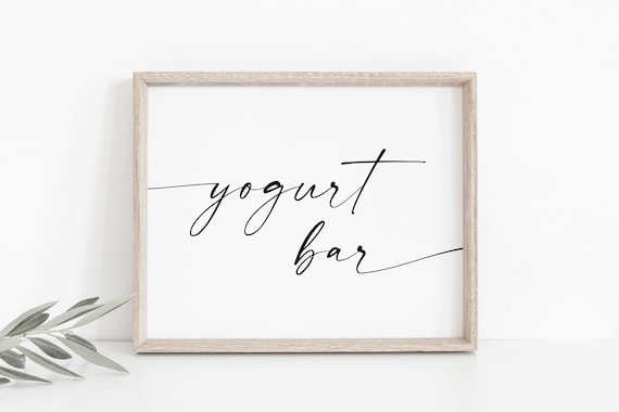 Yogurt Bar Wedding Breakfast Party Sign Poster