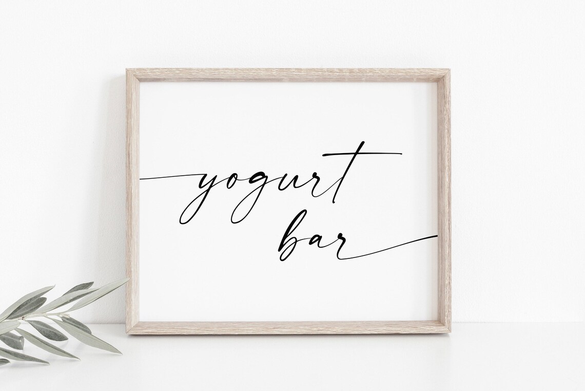 Yogurt Bar Wedding Breakfast Party Sign Poster