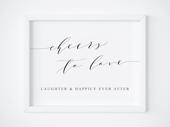 Cheers To Love Wedding Open Bar Sign, Love Decor