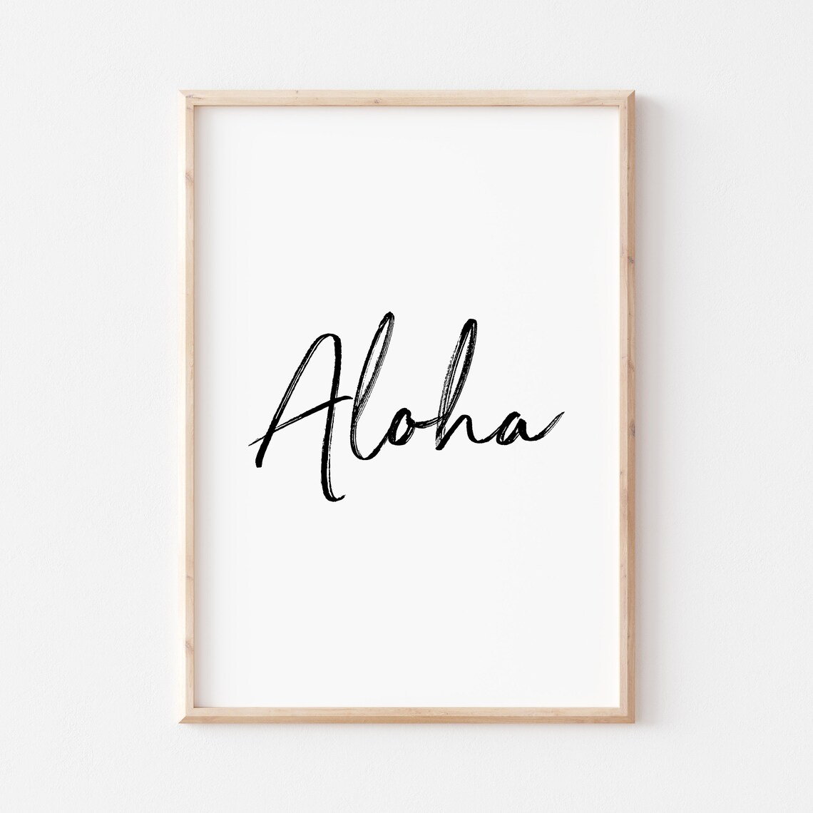 Aloha Hawaii Beach Poster, Tropical Wall Decor