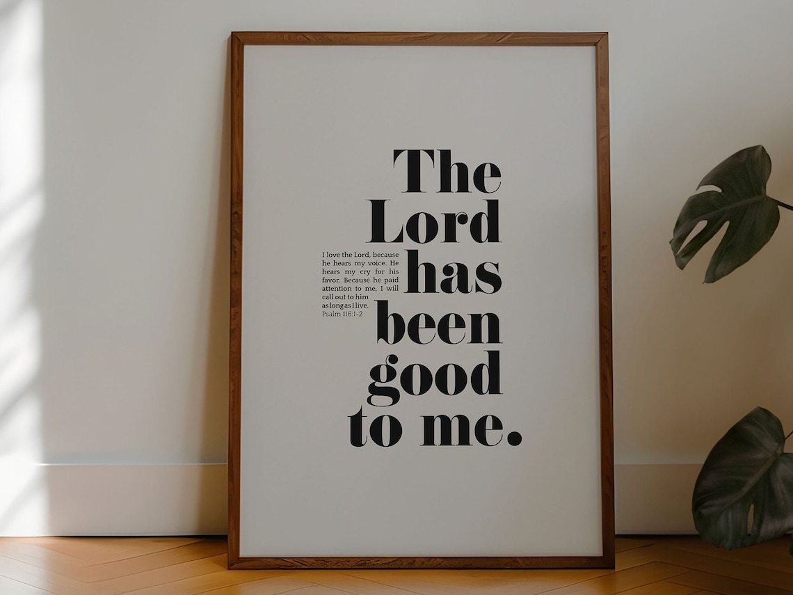 Psalm 116 Bible Quote Art Print, Christian Decor