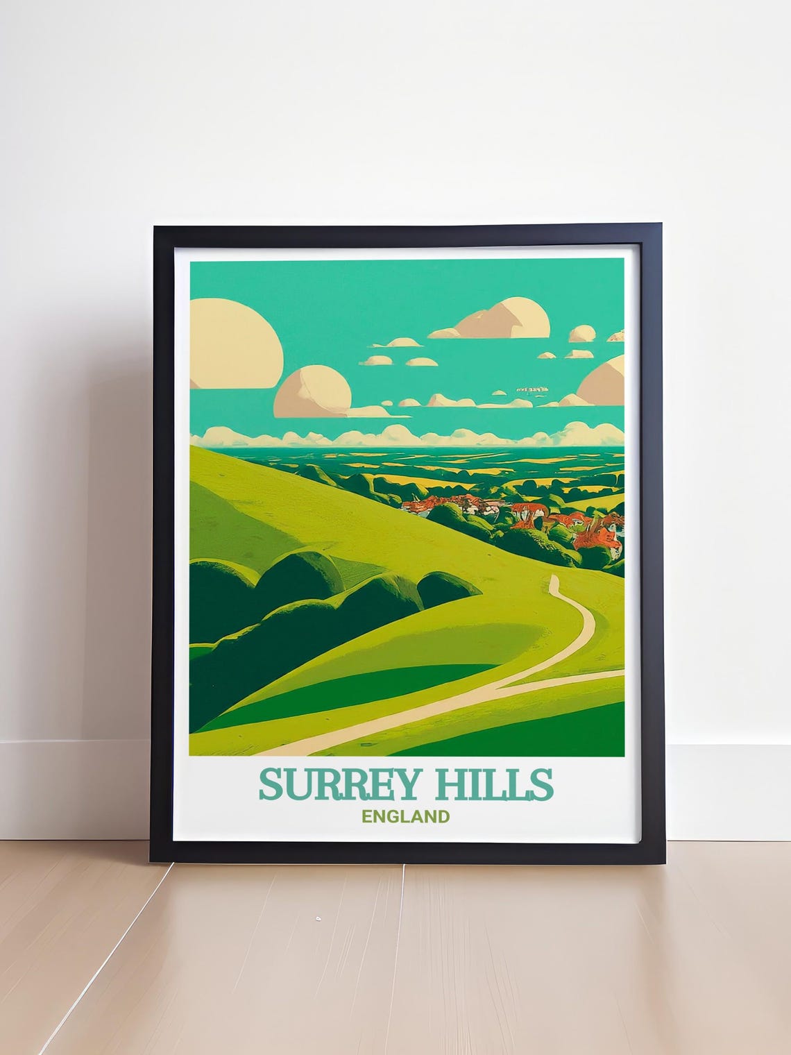 Box Hill Rolling Green Chalk Hills Surrey Hills England Nature Poster - Image 4