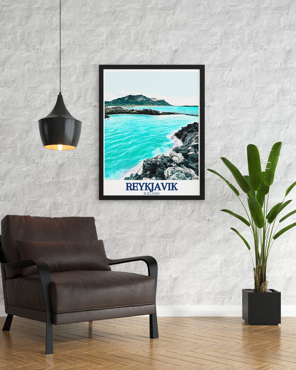 Blue Lagoon Milky Blue Geothermal Waters Near Reykjavik Iceland Poster - Image 3