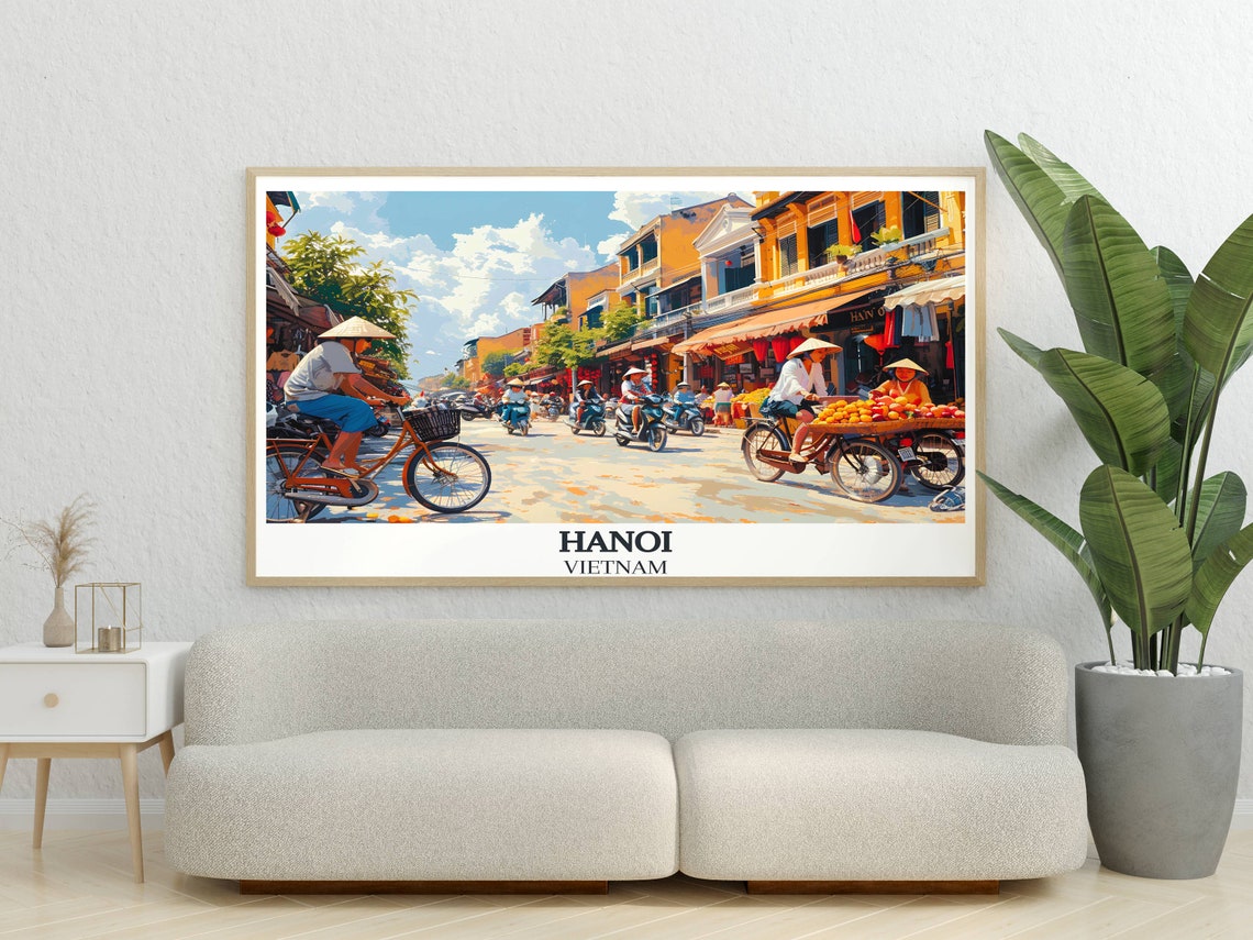 Hanoi Vietnam Old Quarter Street Market Bustling Life Poster - Image 3