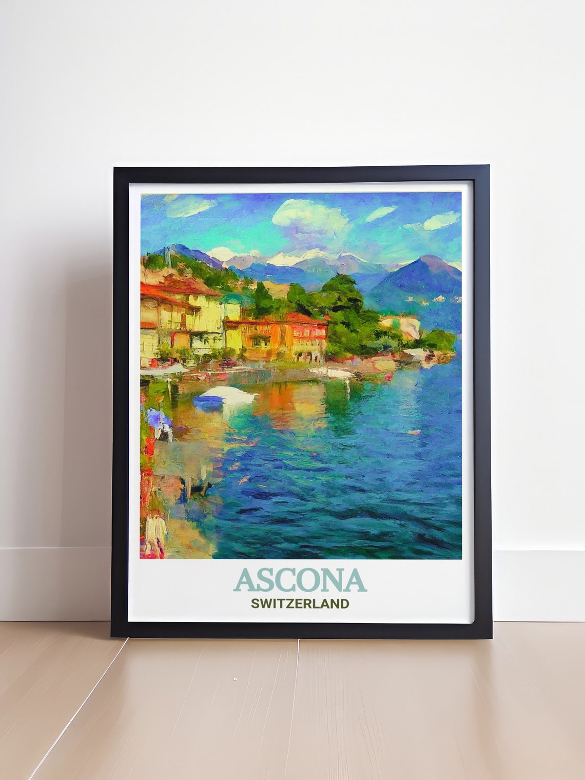 Ascona Lake Promenade In Impressionist Style Switzerland Poster - Image 4