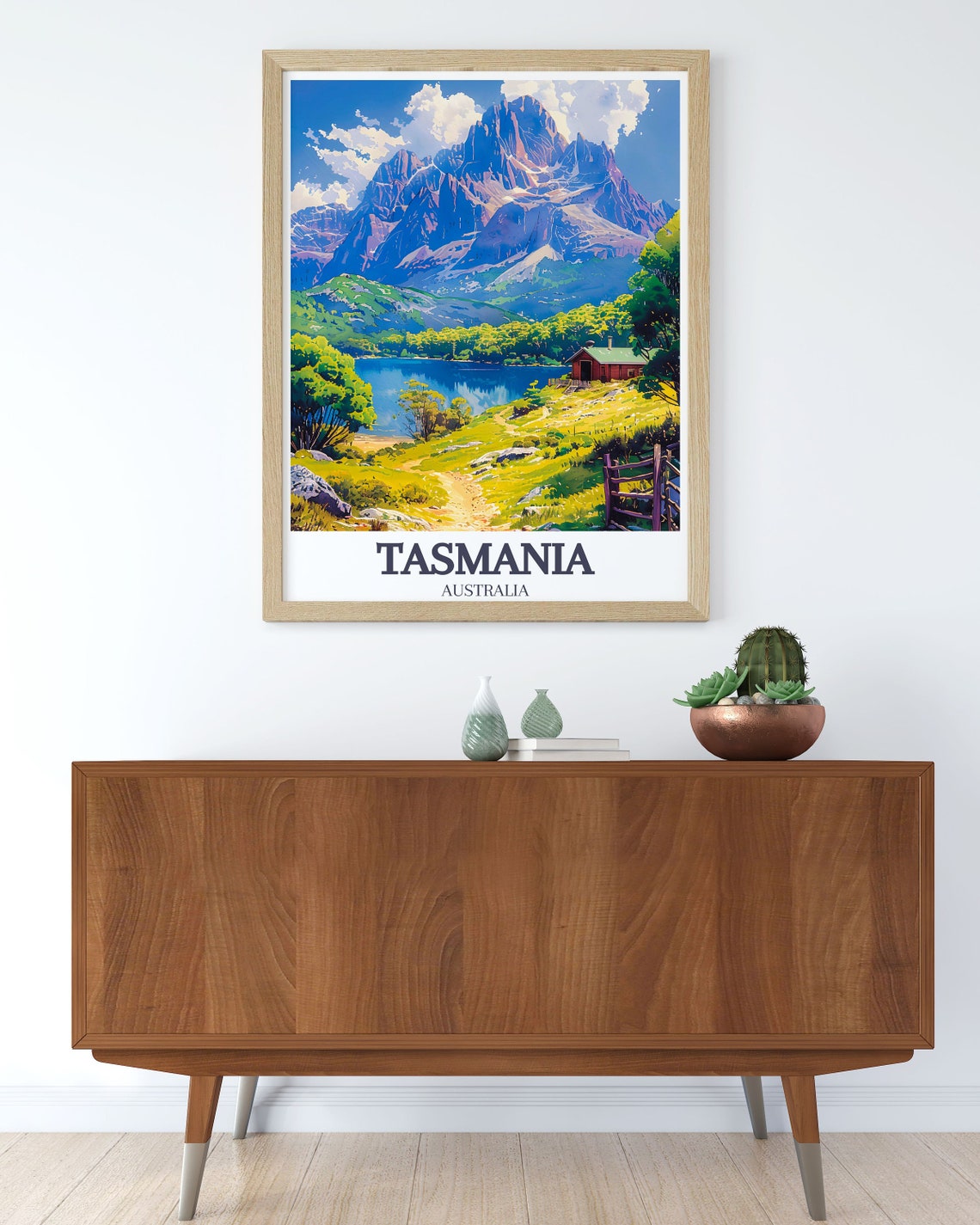 Tasmania Australia Cradle Mountain Lake Scenic Travel Poster - Image 2