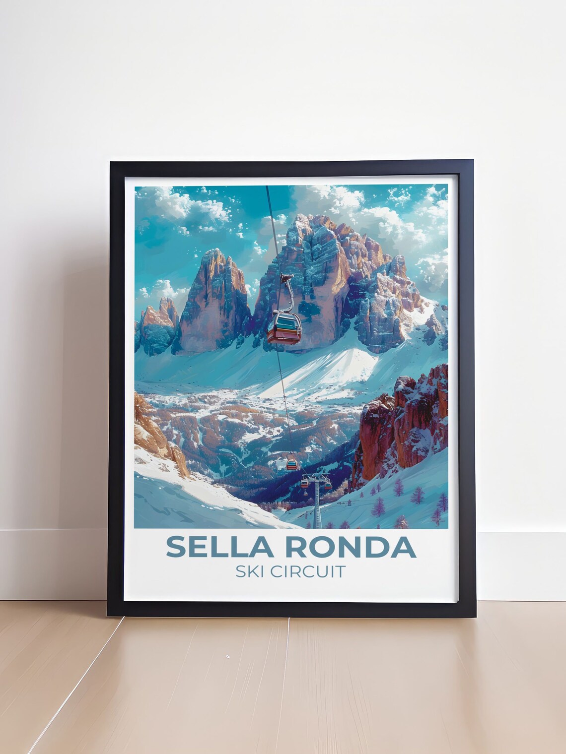 Sella Ronda Ski Circuit, Val Gardena Travel Poster - Image 4