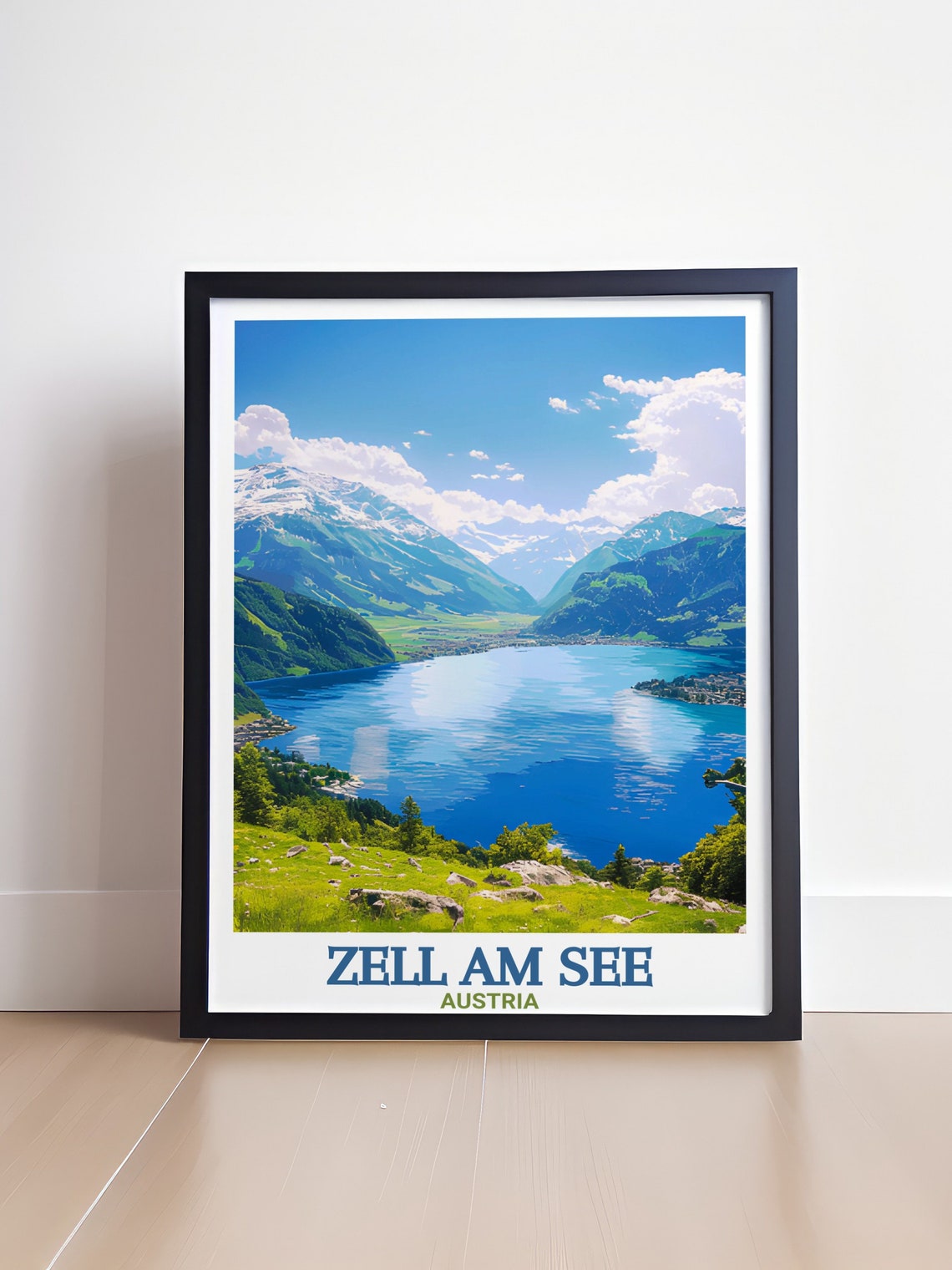 Zell Am See Travel Poster Zell Am See And Lake Zell Art Zell Am See And Lake Zell Travel Prints Zell Am See Prints - Image 4