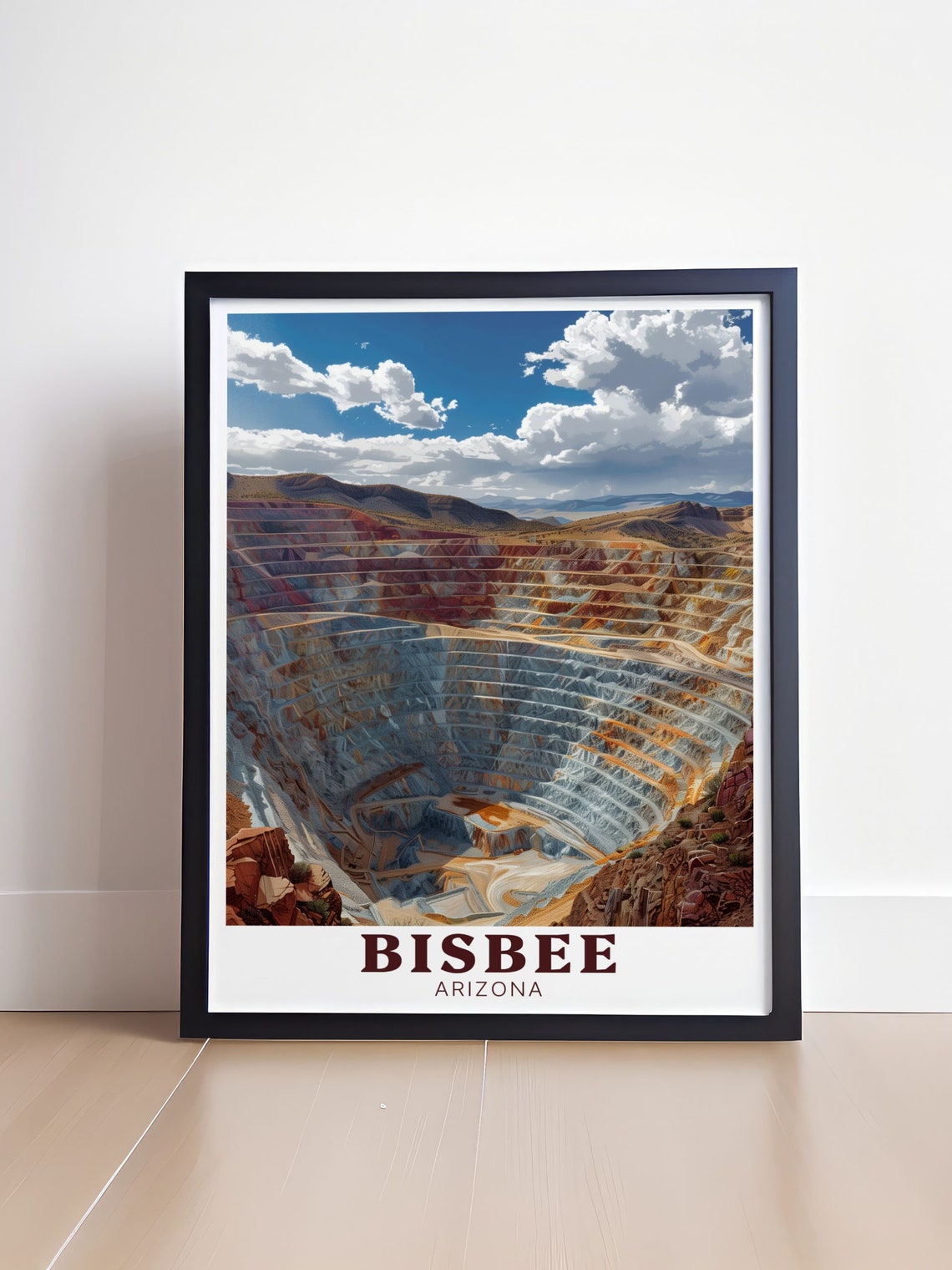 Bisbee Arizona Lavender Pit Terraced Copper Mine Panorama Poster - Image 4