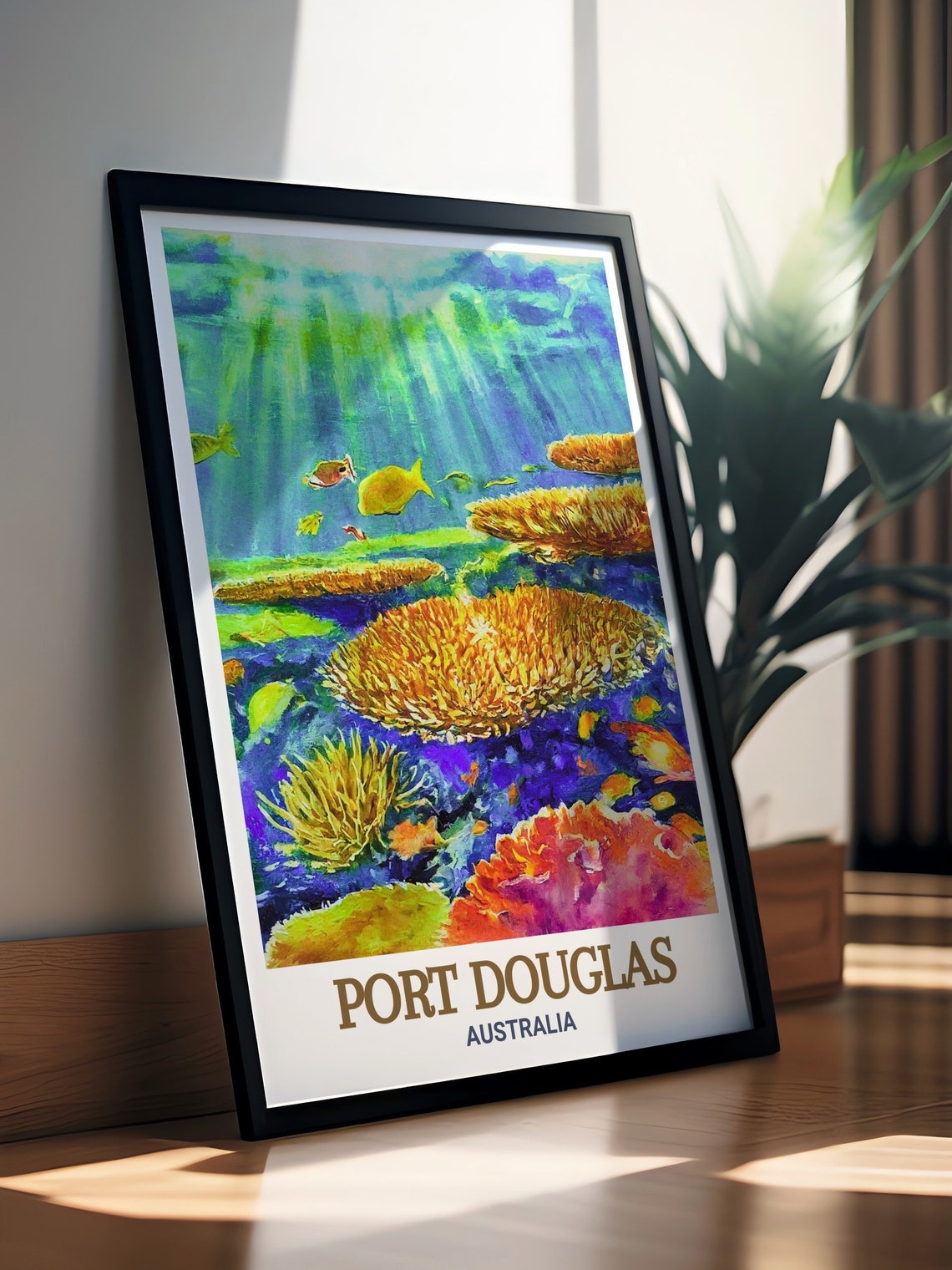 Port Douglas Australia Coral Reef Underwater Tropical Scene Poster - Image 3
