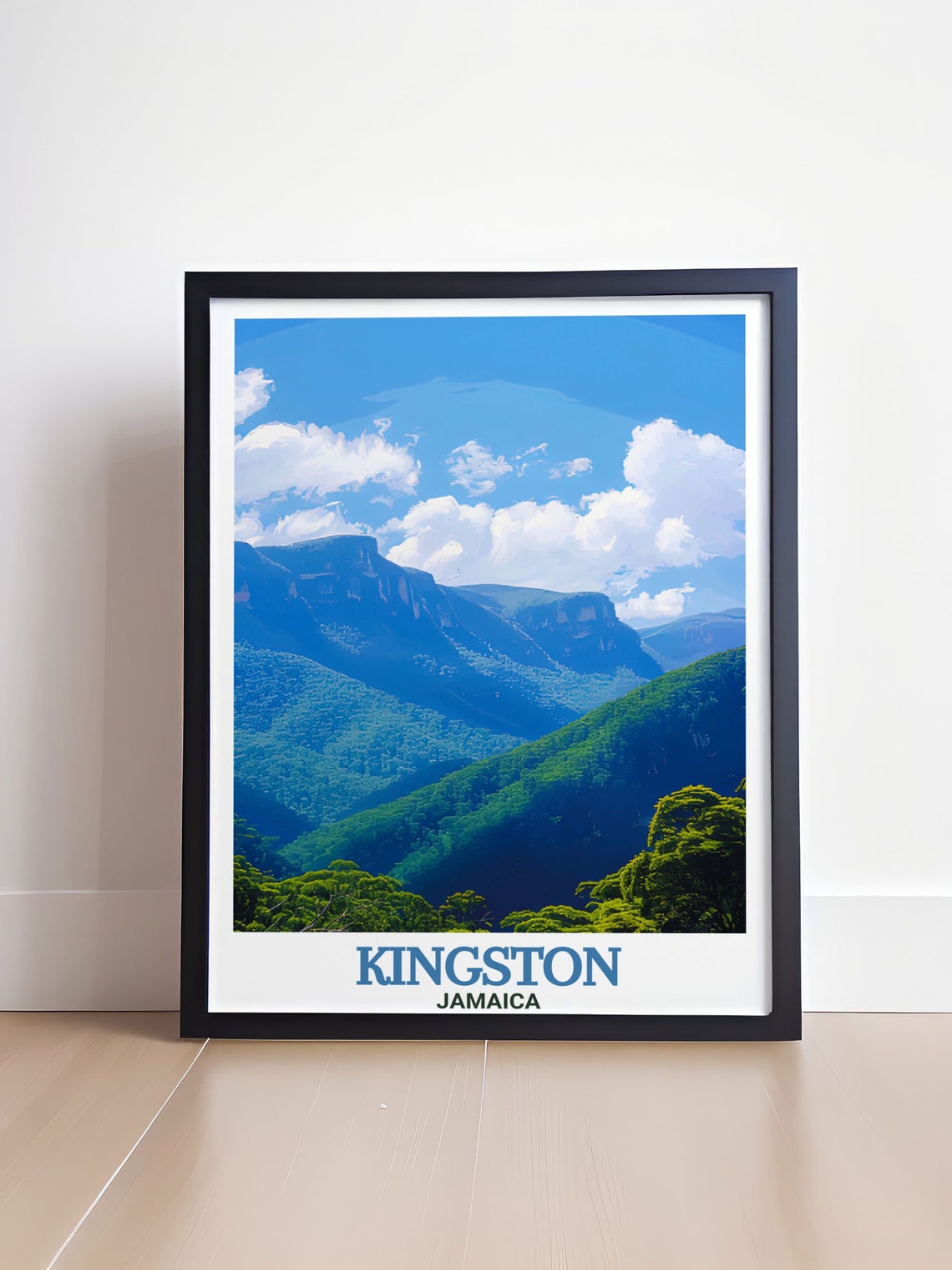 Kingston Jamaica Blue Mountains Misty Peaks Vista Scenery Poster - Image 4