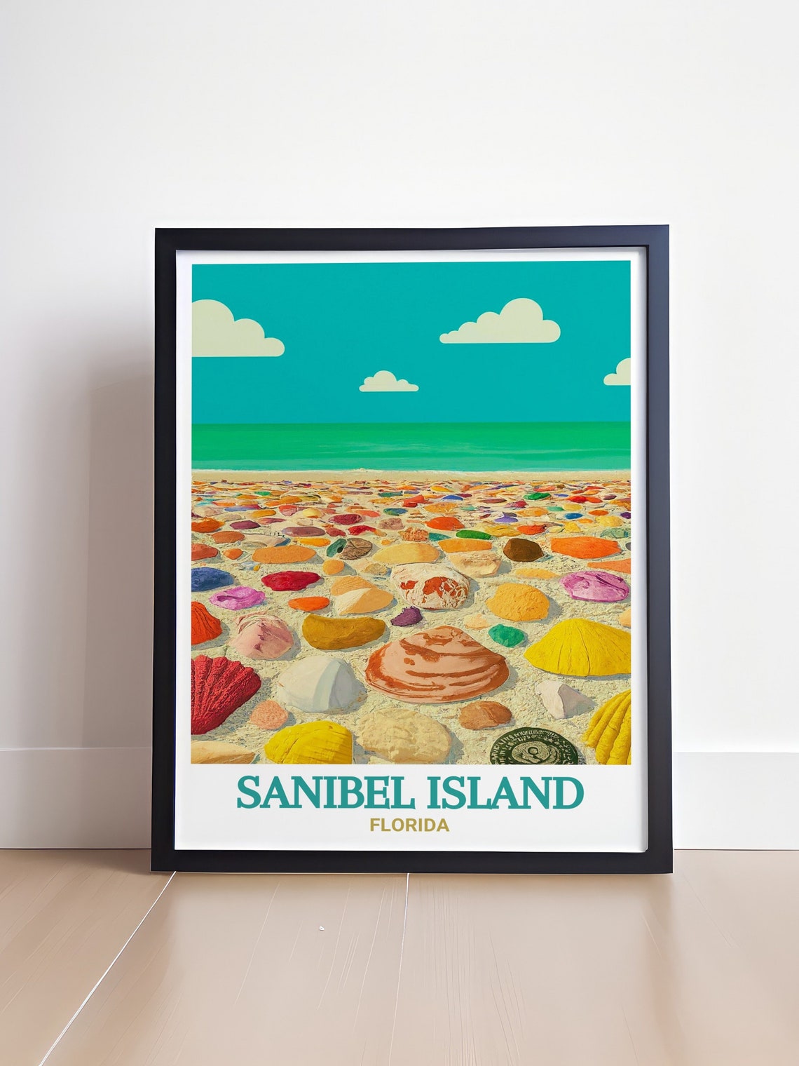 Sanibel Island Blind Pass Beach Colorful Seashells Florida Poster - Image 4
