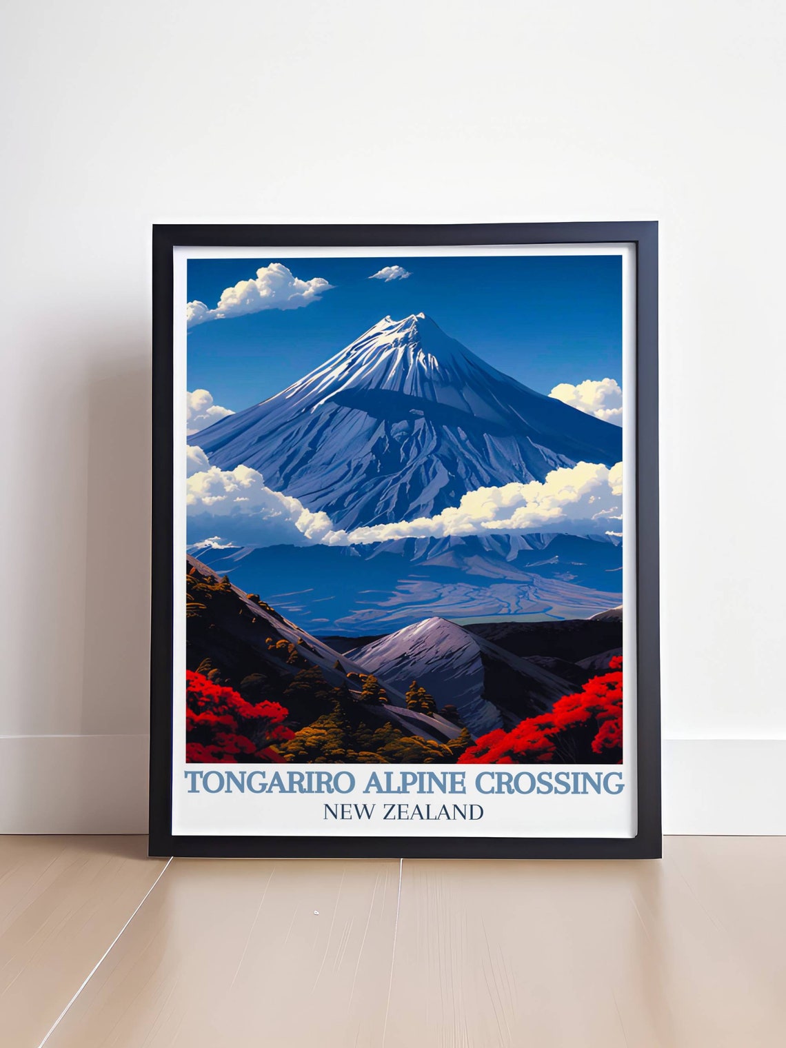 Tongariro Alpine Crossing New Zealand Volcano Mountain Poster - Image 4