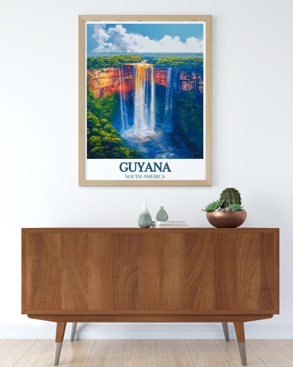 Kaieteur Falls Guyana Mighty Waterfall Jungle Wonder Travel Poster - Image 2