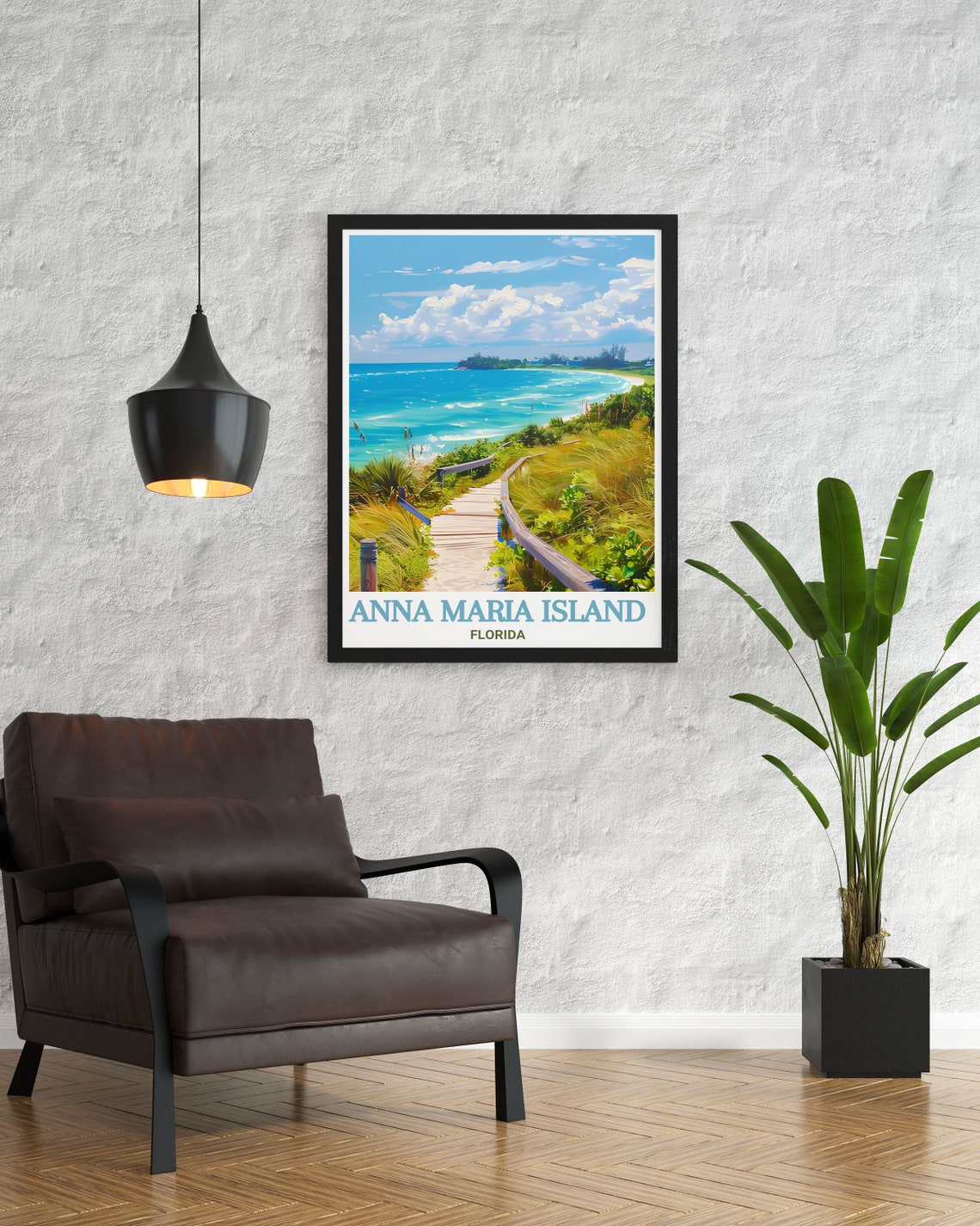 Anna Maria Island Florida Boardwalk to the Beach Dunes Poster - Image 2
