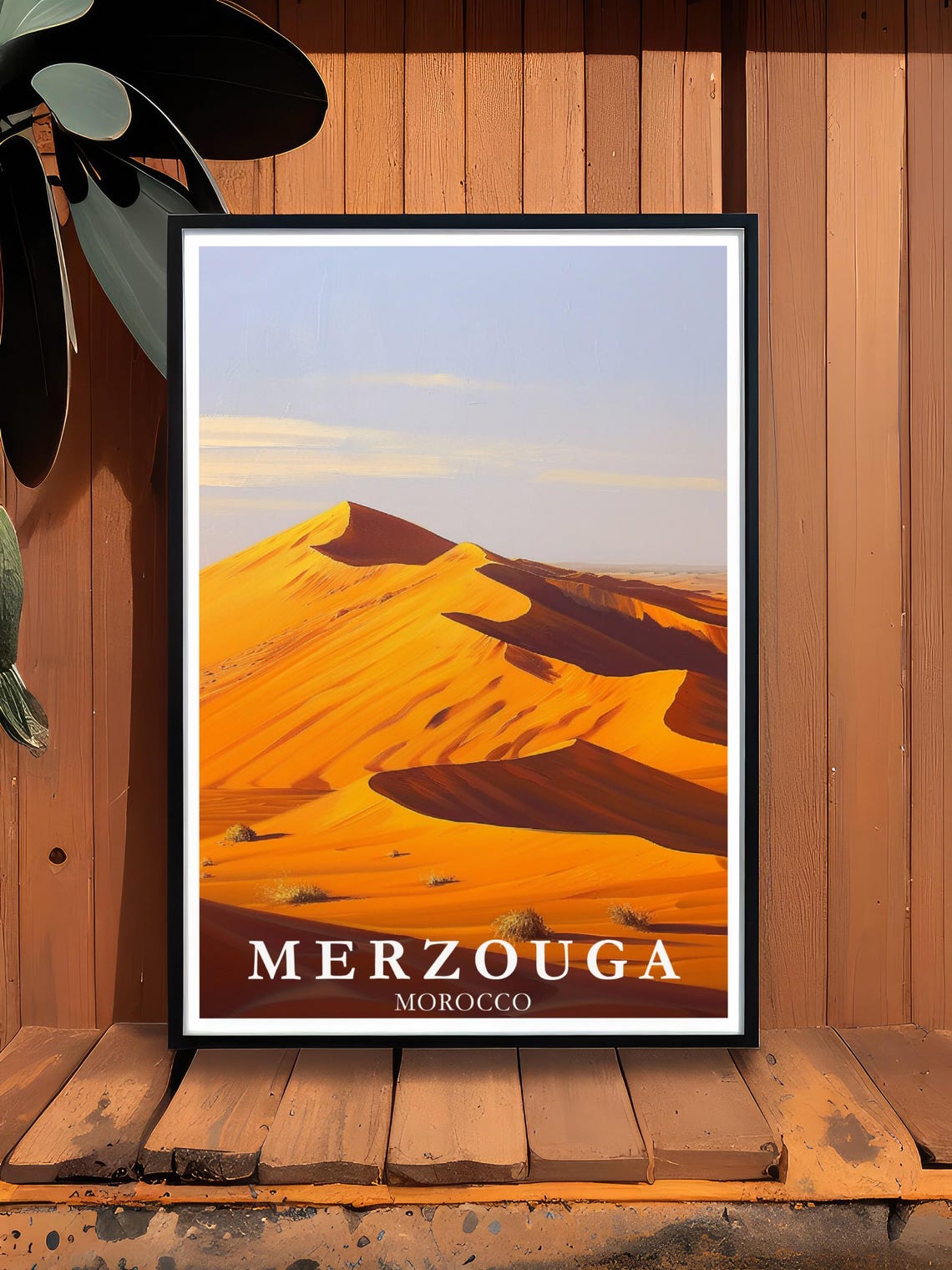 Merzouga Morocco Erg Chebbi Golden Sand Dunes Sahara Desert Poster - Image 3