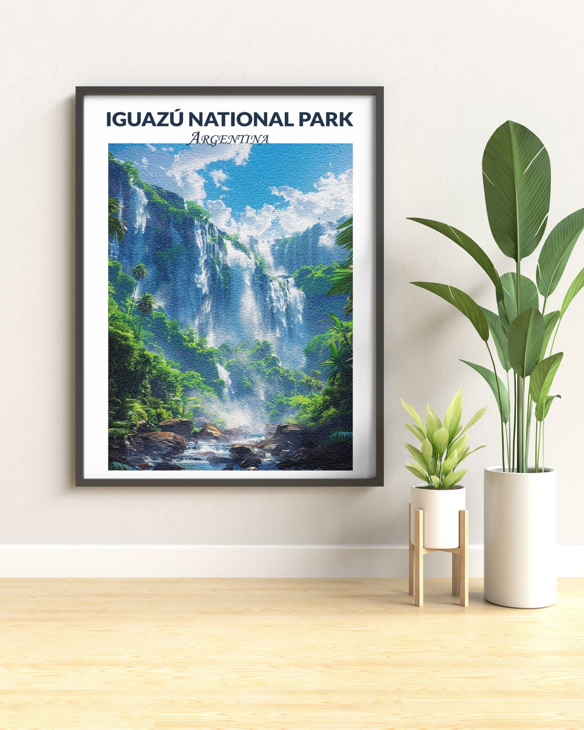 Iguazu National Park Argentina Lush Green Rainforest Falls Poster - Image 3