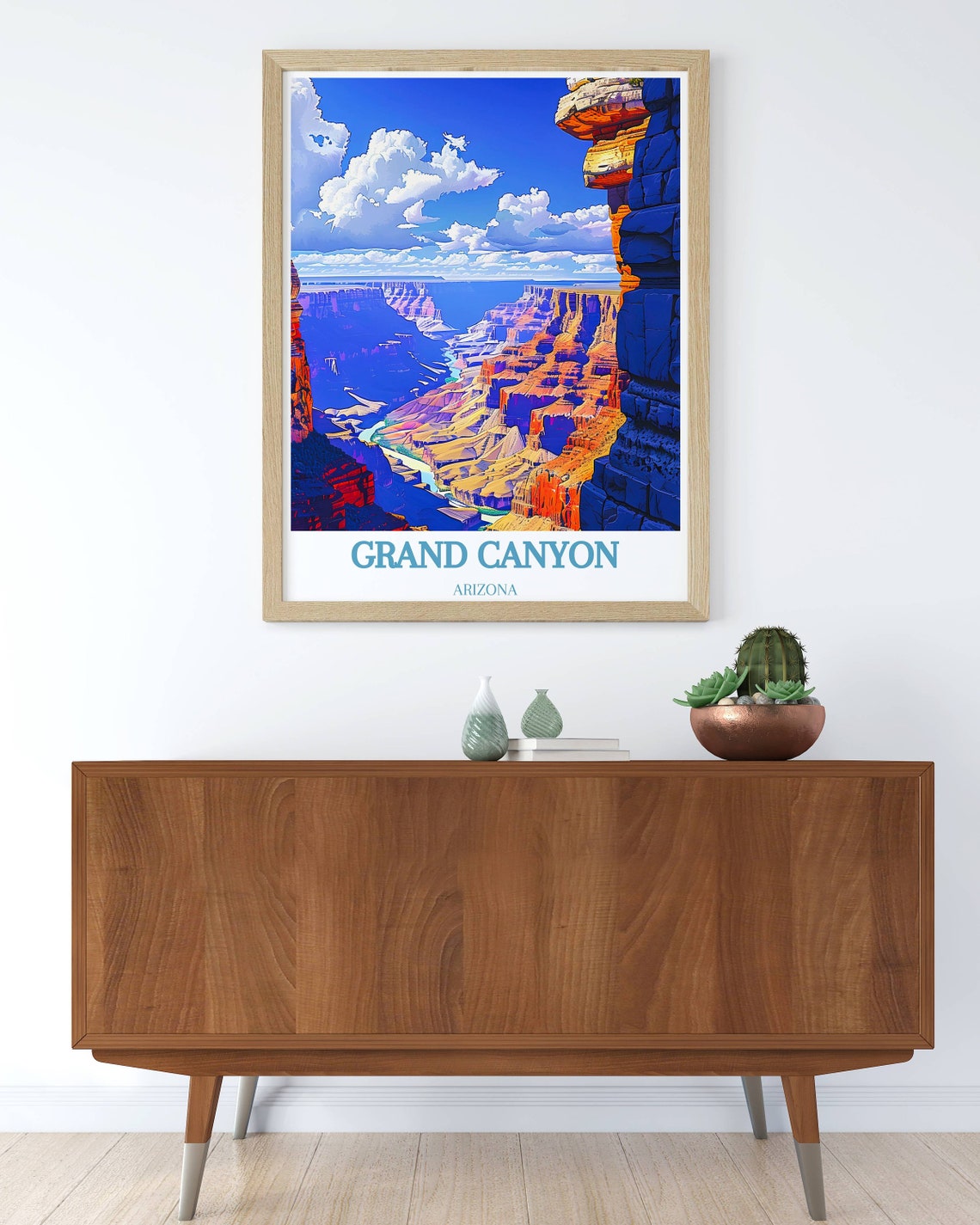 Grand Canyon Arizona Sunset Colors Over Canyon Cliffs Poster - Image 3