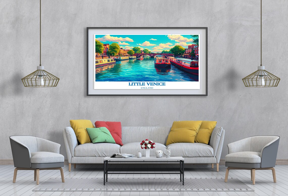 Little Venice Canal Narrowboats Regents Canal London Travel Poster - Image 4