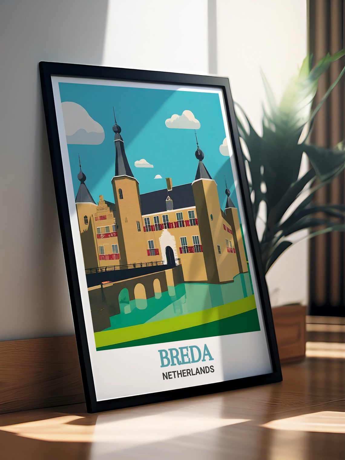 Breda Castle Moated Fortress Dutch Landmark Netherlands Poster - Image 2