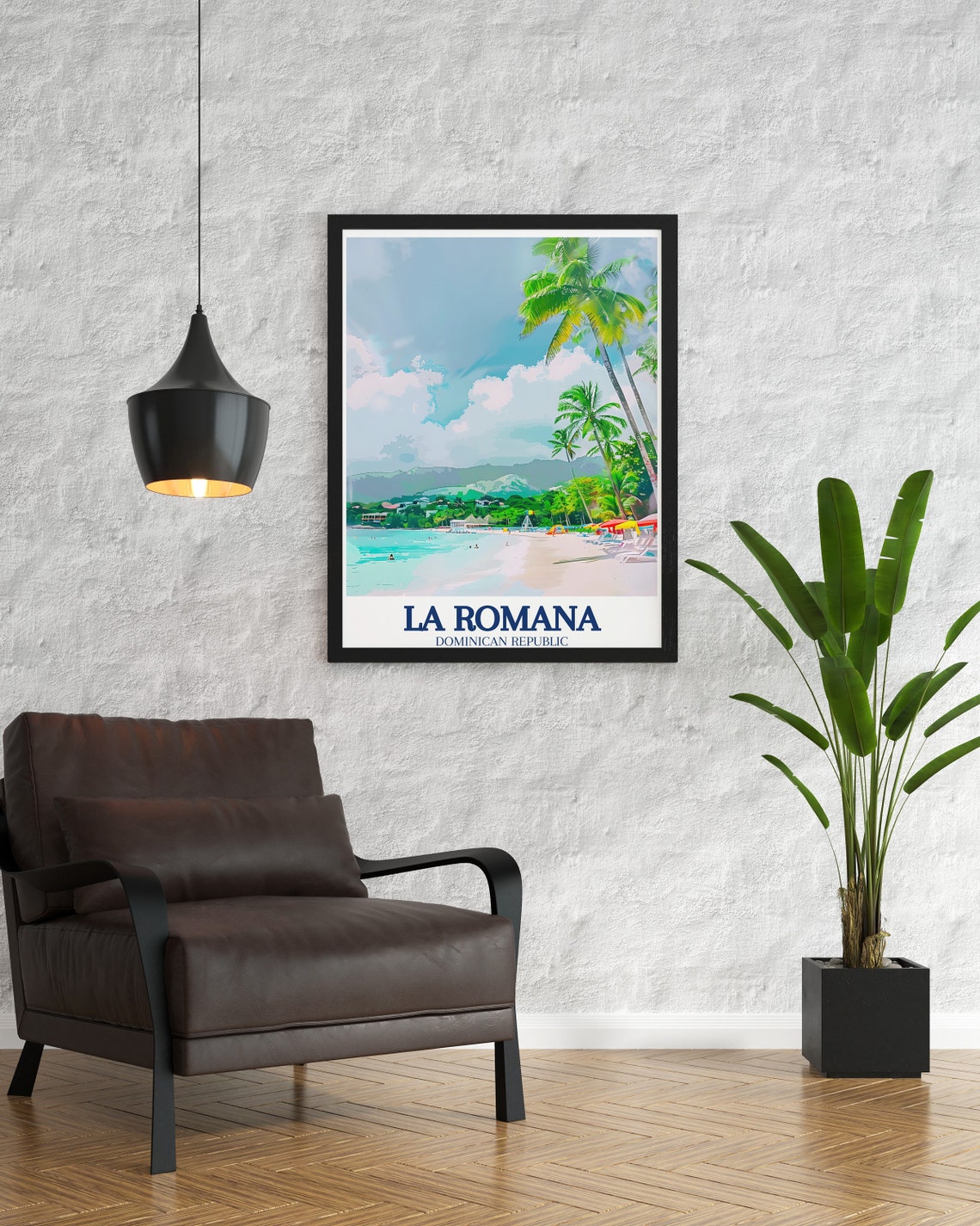 La Romana Dominican Republic Palm Beach Bright Tropical Day Poster - Image 2