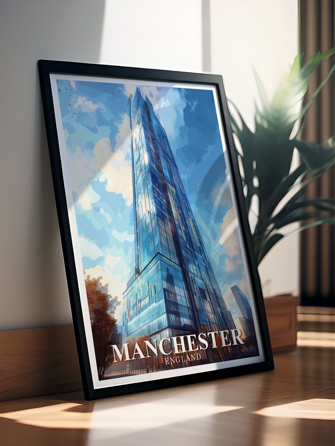 Manchester England Beetham Tower Glass Skyscraper Modern City Poster - Image 2