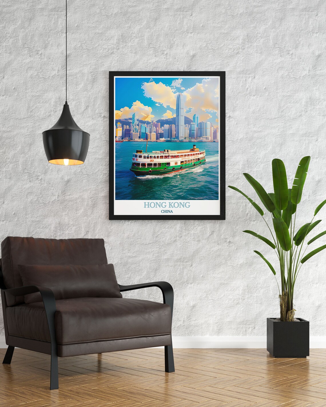 Vintage Star Ferry Hong Kong Travel Poster - Image 2