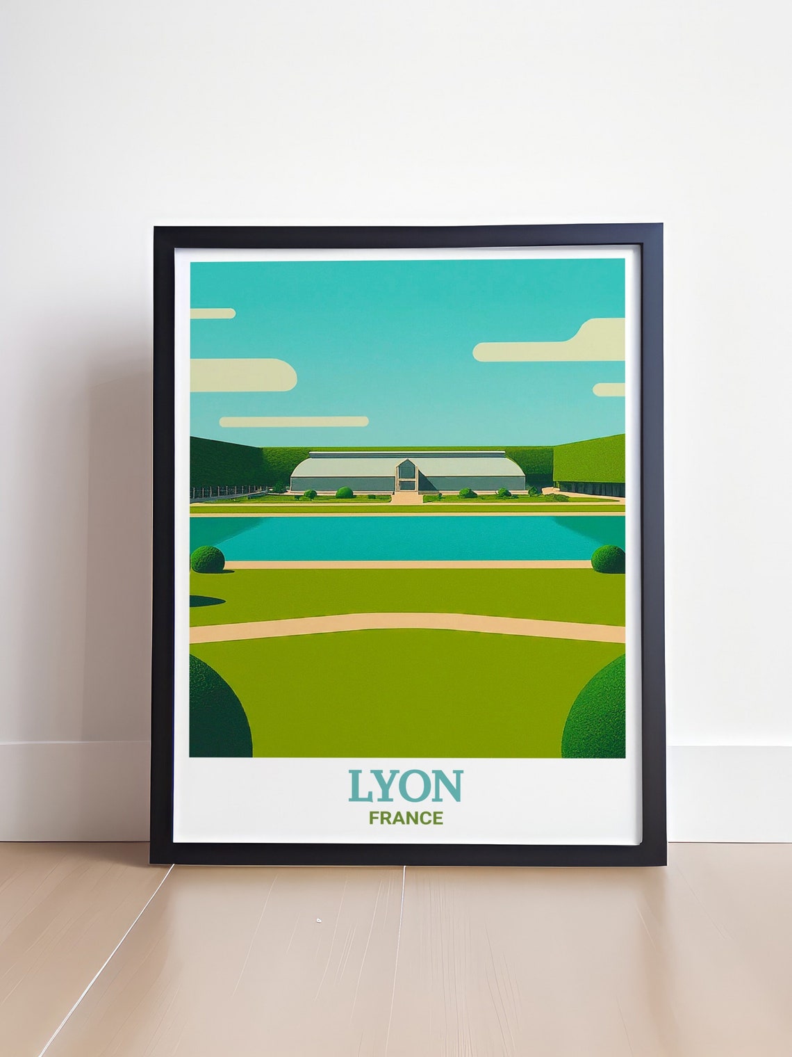 Lyon Parc de la Tete d'Or Serene Gardens France Travel Poster - Image 4