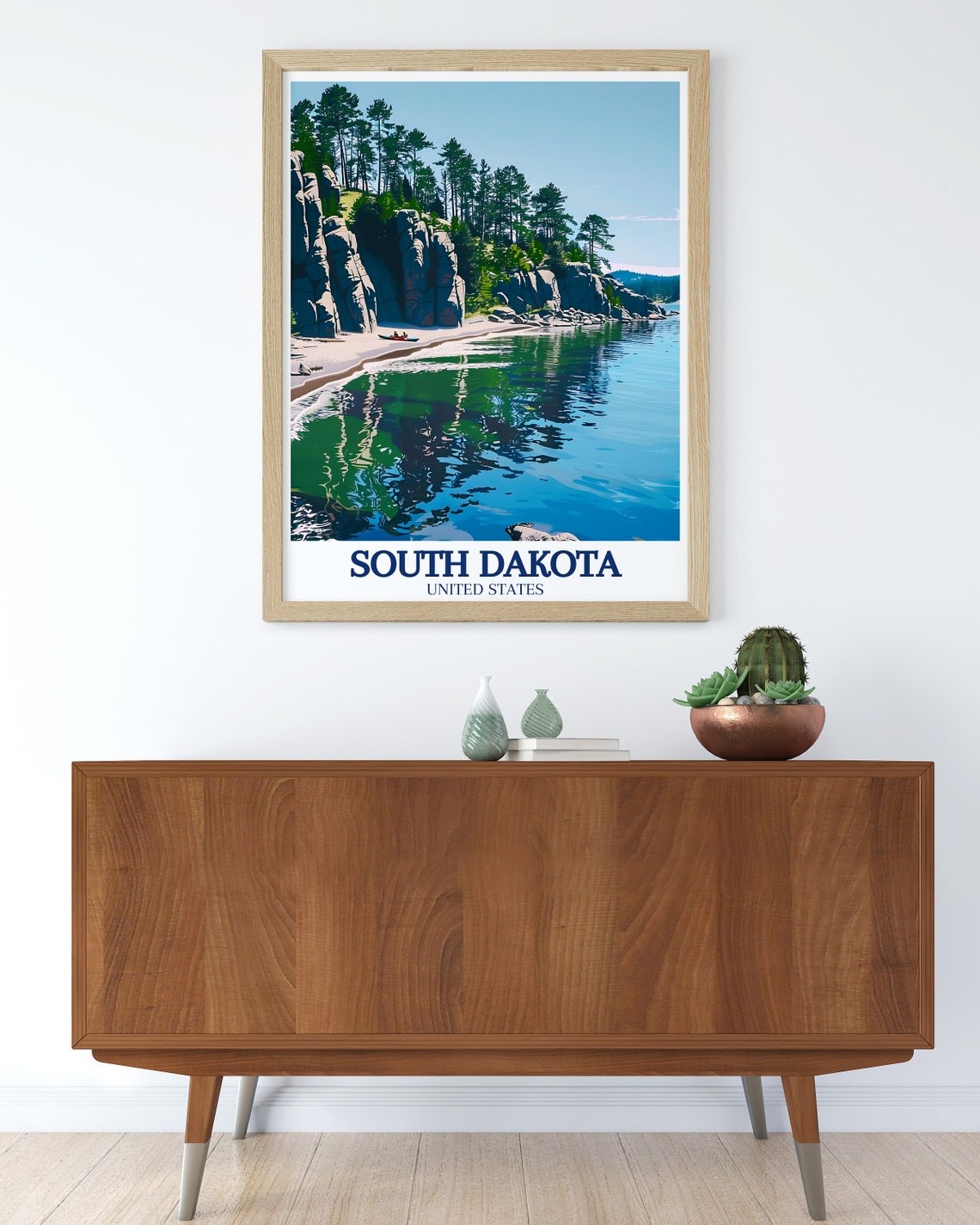 South Dakota Sylvan Lake Pine Cliffs Black Hills Water Poster - Image 3