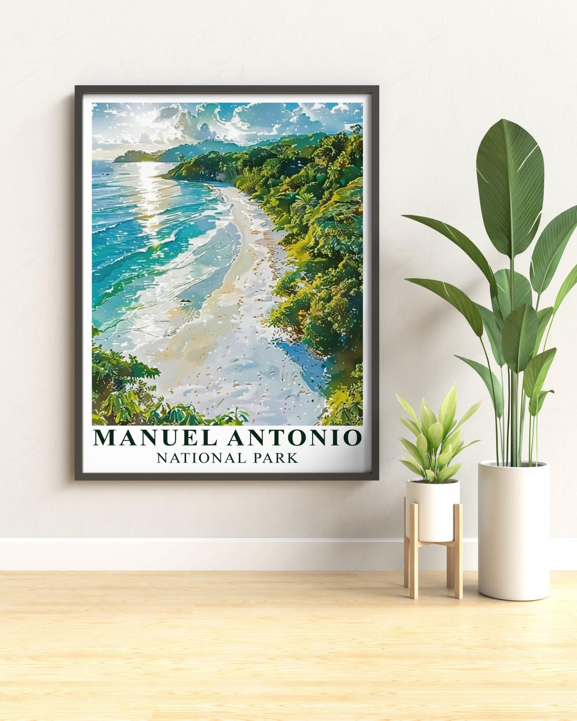 Manuel Antonio National Park White Sand Beach and Rainforest Poster - Image 4