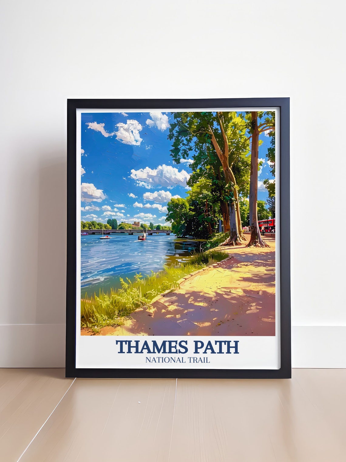 Thames Path England Riverside Walk National Trail Travel Poster - Image 4