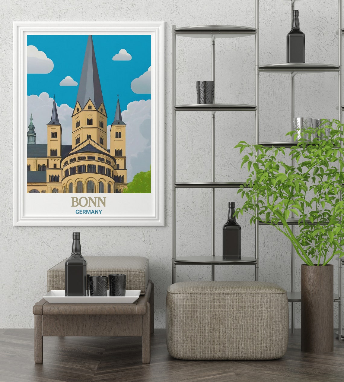 Bonn Germany Minster Cathedral Towers Gothic Architecture Poster - Image 3