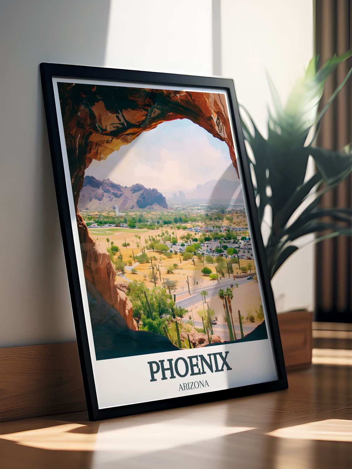 Phoenix Arizona Hole in the Rock Papago Park Desert View Poster - Image 2