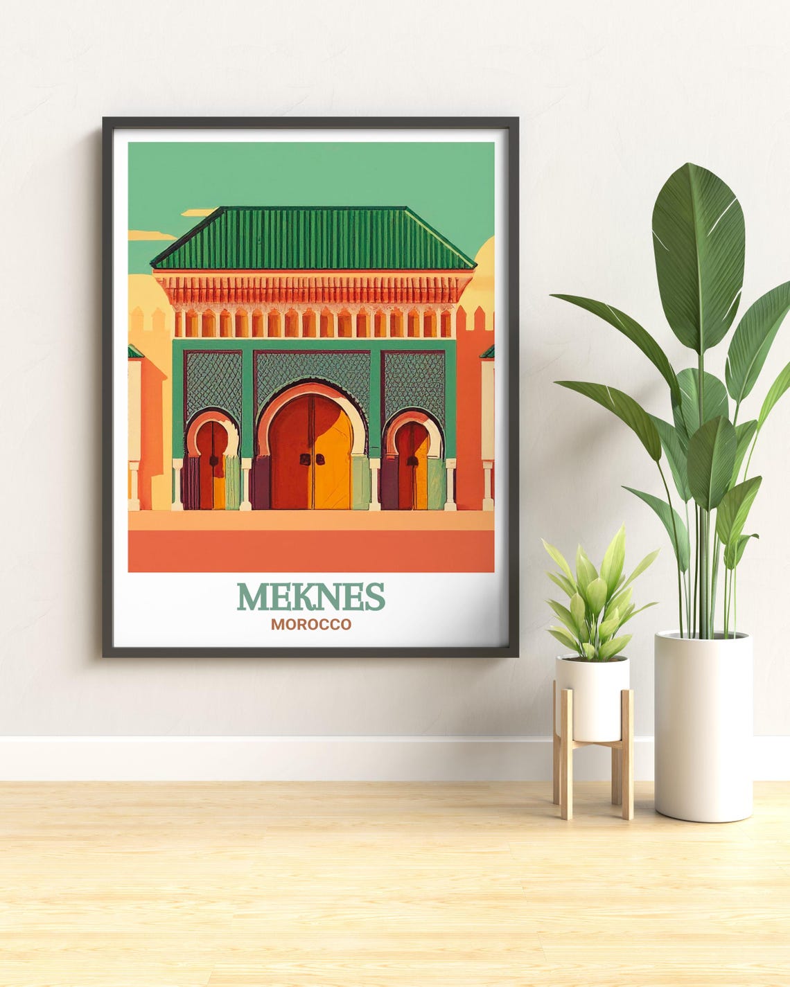 Meknes Morocco Royal Palace Moorish Gate Architecture Poster - Image 3